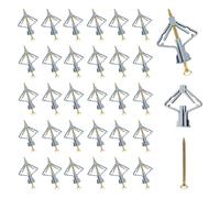 Plasterboard fixings,Plasterboard Wall Plugs,50pcs Plasterboards Wall Plugs and 50pcs Screws,Universal Heavy Duty Anti-Rotational Expansion Tube Plasterboards Screws for Drywall Cavity(36x13mm)