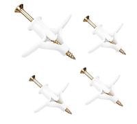 Plasterboard Fixings Wall Plug Plasterboard Wall Plugs and Screws Set Drywall Anchor Cavity Wall Fixings Anti-Rotational Expansion Tube Plasterboard Screws for Shelves Hollow Wall Ceilings 50 PCS