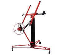 Plasterboard Lifter Red & Black Steel 488x122 cm Adjustable 140-350 cm Foldable