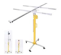 Plasterboard Lifter with Electric Hammer and Level Bracket, Rolling Panel Hoist for Ceiling and Wall Installation