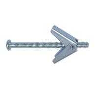 PLASTERBOARD SPRING TOGGLE FIXINGS WITH SCREWS, HOLLOW CAVITY WALL ANCHORS UK (50, M3 x 50mm long - M0646)