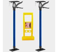Plasterboard Support Props Set of 2,115-290CM Adjustable Plasterbord Props with Plywood Board Glass Lifter Carrier, Telescopic Drywall Support Props Rod for Doors Windows Frames Double Safety Locking