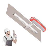 Plasterboard Trowel - 10.63 Inch Flat Plastering Equipment | Silver Mortar Trowel with Ergonomic Handle | Lightweight Concrete Tool for Plasterboard in Paper