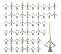 Plasterboard Wall Plugs and Screws Set, 100Pcs Plasterboard Fixings Heavy Duty Anti-Rotational Expansion Tube Plaster Board Wall Plug Screws, Plugs Assorted for Drywall Cavity