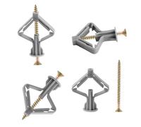 Plasterboard Wall Plugs and Screws Set, Drywall Anchors and Drywall Screws, Plaster Board Screws and Wall Plugs Set, Wall Raw Plugs and Screws Set, Dry Wall Cavity Plasterboard Fixings for TV Bracket