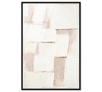 Plastered Planes II Framed High-Gloss Acrylic Glass Wall Art Textured Boho Art by Art Remedy, Black Frame, 10 x 15