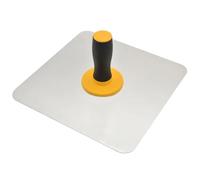 Plastering Hawk, Stainless Steel 11.8 x 11.8 in, Mortar Board Holder Lightweight 20.5 oz with Soft Grip Handle, Cement Application Smooth Surface