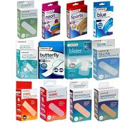 Plasters Assorted Fabric Breathable Band Aid Plasters Keeps Wounds, cuts and grazes Clean and Dry While They heal 4 Sizes (Fabric, 50)