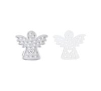 Plasters Moulds Cherubs with Heart Star Silicone Molds Epoxy Resin Tool Handmade Castings for Home Decorations Plasters Handmade Angel with Heart Star Silicone Casting