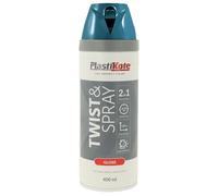 Plastikote 021118 Twist & Spray Gloss Mediterranean Blue 400Ml