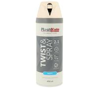 Plastikote 022101 Twist & Spray Satin White 400Ml