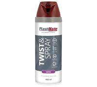 Plastikote 022105 Twist & Spray Satin Wine Red 400Ml