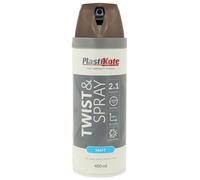 Plastikote 022113 Twist & Spray Satin Chocolate Brown 400Ml