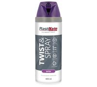 Plastikote 022116 Twist & Spray Satin Sumptuous Purple 400Ml