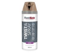 Plastikote 022120 Twist & Spray Satin Cappuccino 400Ml