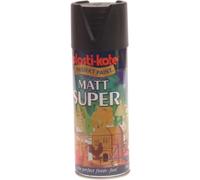 Plasti-kote 3101 400ml Super Spray Paint - Matt Black (Packaging may vary)