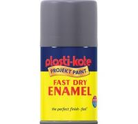 Plasti-kote Fast Dry Enamel 100ml Aerosol Pewter by Plasti-Kote
