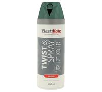 Plasti-Kote Twist & Spray Gloss Lawn Green Paint 400ml - High-Gloss Finish, Quick-Dry, Durable Spray for Indoor & Outdoor Surfaces - Ideal for DIY, Furniture & Home Décor Projects