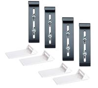 Plastia FixPot Invisible Flower Box Holder, Set of 4, Anthracite