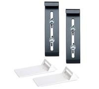 Plastia FixPot Invisible Window Box Brackets, 2 pcs, Anthracite | Adjustable Flower Box Holder for Windowsill, Metal Window Planter Brackets