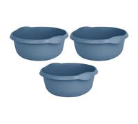 Plastic 10L Litre Round Washing Up Bowl Sink Tidy Organizer 36 CM Multipurpose Basin Mixing Washing Up Bowl Cleaning Tub Ideal for Home Sinks Kitchen Camping Caravans Motorhomes (Navy) (3)