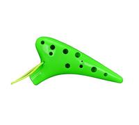 Plastic 12 Hole Ocarina Ceramic Alto C Ocarina Music Instrument Multicolor Flute Adult Student Instrument (Color : Green)