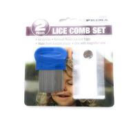 Plastic 2 Piece Lice & Nits Comb Set Removal Kit with Magnifier Ideal for Children/Adult/Elderly