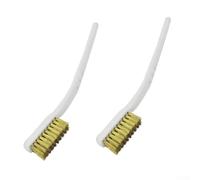 Plastic 2pcs Wire Brush Set with Copper Metal for Industrial Cleaning Plus Light Scrubbing Lasting Toothbrush Bristles Brass for Handle Battery