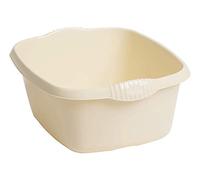 Plastic 39cm Rectangular Washing Up Bowl Kitchen Basin Mixing Sink Bowls Tidy Organizers (Cream/Calico)