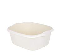 Plastic 39cm Rectangular Washing Up Bowl Kitchen Basin Mixing Sink Bowls Tidy Organizers (Soft Cream)
