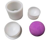 Plastic 3D Bath Salt Ball Round Solid Ball Shaped Doughnut-Shaped Shampoo Press bar Mold 2.5inch 6.35CM Diameter max Volume 95g Bath Bomb soap Mold (Sphericity)