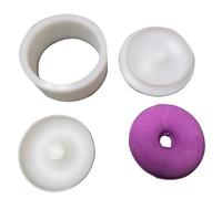Plastic 3D Bath Salt Ball Round Solid Ball Shaped Doughnut-Shaped Shampoo Press bar Mold 2.5inch 6.35CM Diameter max Volume 95g Bath Bomb soap Mold (Doughnut)