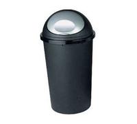 PLASTIC 45L BULLET BIN,RUBBISH,DUST,WASTE,RECYCLE BIN FLAP LID COLOR HOME,OFFICE BLACK