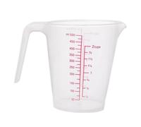Plastic 500ML Measuring Cup 16oz Food Measuring Mug with Handle Heat-Resistant Graduated Cup Pitcher for Baking Flour Oil Powder Clear Cooking Jugs