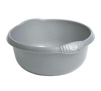Plastic 7L Litre Round Washing Up Bowl Sink Tidy Organizer 32 CM Multipurpose Basin Mixing Washing Up Bowl Cleaning Tub Ideal for Home Sinks Kitchen Camping Caravans (1, Silver)