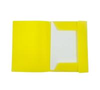 Plastic A4 File Folder Elastic Strap Design Expandable File Bag Large Capacity Document Organizer Document Organization(Yellow)