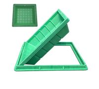 Plastic Access Covers with Frame, Round Septic Pit Lids, Resin Material for Green Belts, Parks & Lawns, Square 100x100CM/39 Garden Drain Covers