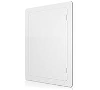 Plastic Access Panel 300x400 mm - Paintable Inspection Hatch for Wall & Ceiling - Fuse Box Cover, Conceals Wires & Pipes - Flush Fit Easy-Install Access Door - Durable White Plastic
