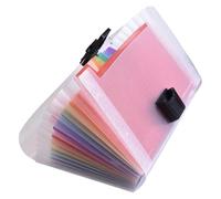 Plastic Accordion File Organiser， A6 Mini Expanding File Folder 13 Pockets Document Organizer Wallet Case