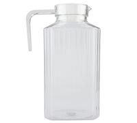 Plastic Acrylic Transparent Bottle Striped Wine Water Ice Cold Jug with Lid for Bar Home Application(1800ml)
