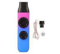 Plastic Adjustable Tone Kazoo with 10 Flute Diaphragms, High Gloss Finish - Versatile Musical Accessory, Lightweight Portable Design for Ukulele Violin Guitar (Skin Texture Blue Purple Gradient)