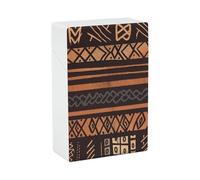 Plastic African Mud Cloth Tribal Cigarette Case Waterproof Cigarette Holder Box for 20pcs King Size Cigarettes, Crush Resistant Cig Case Pack Accessory, Ideal Gift for Smoker Women Men