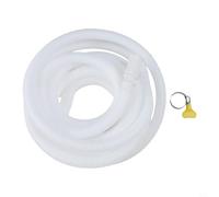 Plastic Air Conditioner Drain Pipe, Flexible TPE Water Drainage Pipe Extension Tube for AC Unit Dehumidifier Washing Machine with Connectors and Clamp(5m)