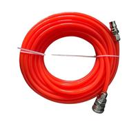 Plastic Air Hose Set, 5x8mm Lightweight Compressor Tube with Quick Release Connectors for Automated Production Systems red 20m