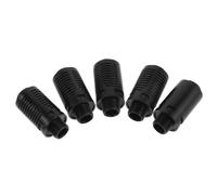 Plastic Air Muffler Silencer for Tire Changer 5pcs Inline Exhaust | Threaded Fitting, 1.3x0.6x0.4in Size, Black Finish, Pneumatic Line Replacement Accessory