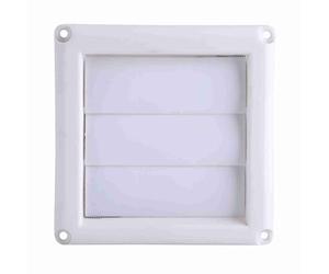 Plastic Air Vent Grille Cover with Flyscreen, 3 Flaps Wall Duct Ventilation Grill (15 x 15 cm)