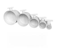 Plastic Air Volume Control Valve, Manual Round Duct Switching Check Valve for HVAC Ventilation Systems - 75mm to 200mm Diameter, White, -20°(160mm)