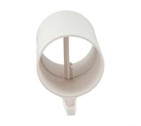 Plastic Air Volume Control Valve, Round Manual Duct Valve for HVAC Systems - Adjustable 90° Handle, Airtight Flow Regulation, White(100mm)