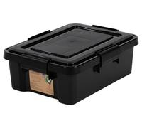 IRIS 20 Litre Small Weathertight Airtight Clear Plastic Damp Area Dry Storage Box! 46cm x 33cm x 26cm - Hermetically Sealed Removable Lid! (2)