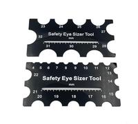 Plastic and Wooden Safety Eyes Measuring Tool 2PCS Doll Eye Sizer with 4~32mm Diameter Ruler Suitable for Sewing and Knitting Projects